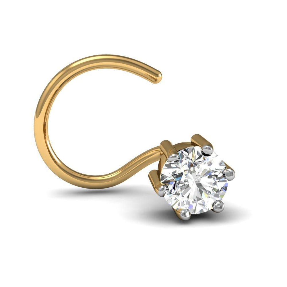 0.05 Carat 6 Prongs Nose Pin