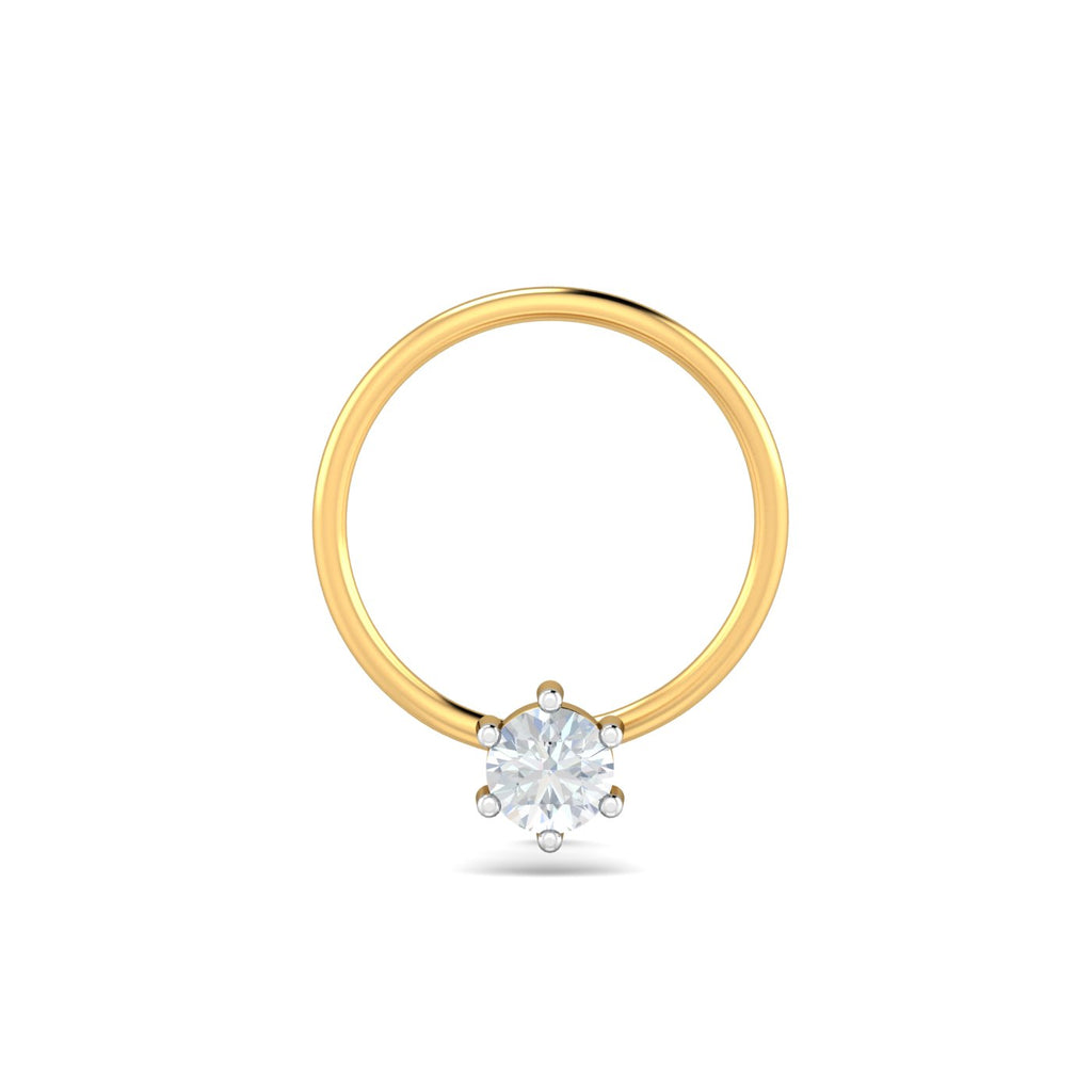 0.08 Carat 6 Prongs Nose Pin