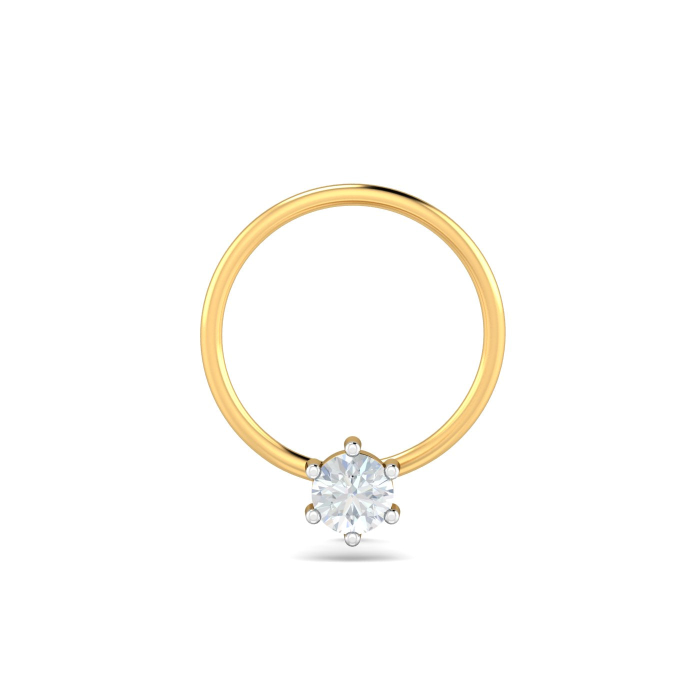 0.09 Carat 6 Prongs Nose Pin