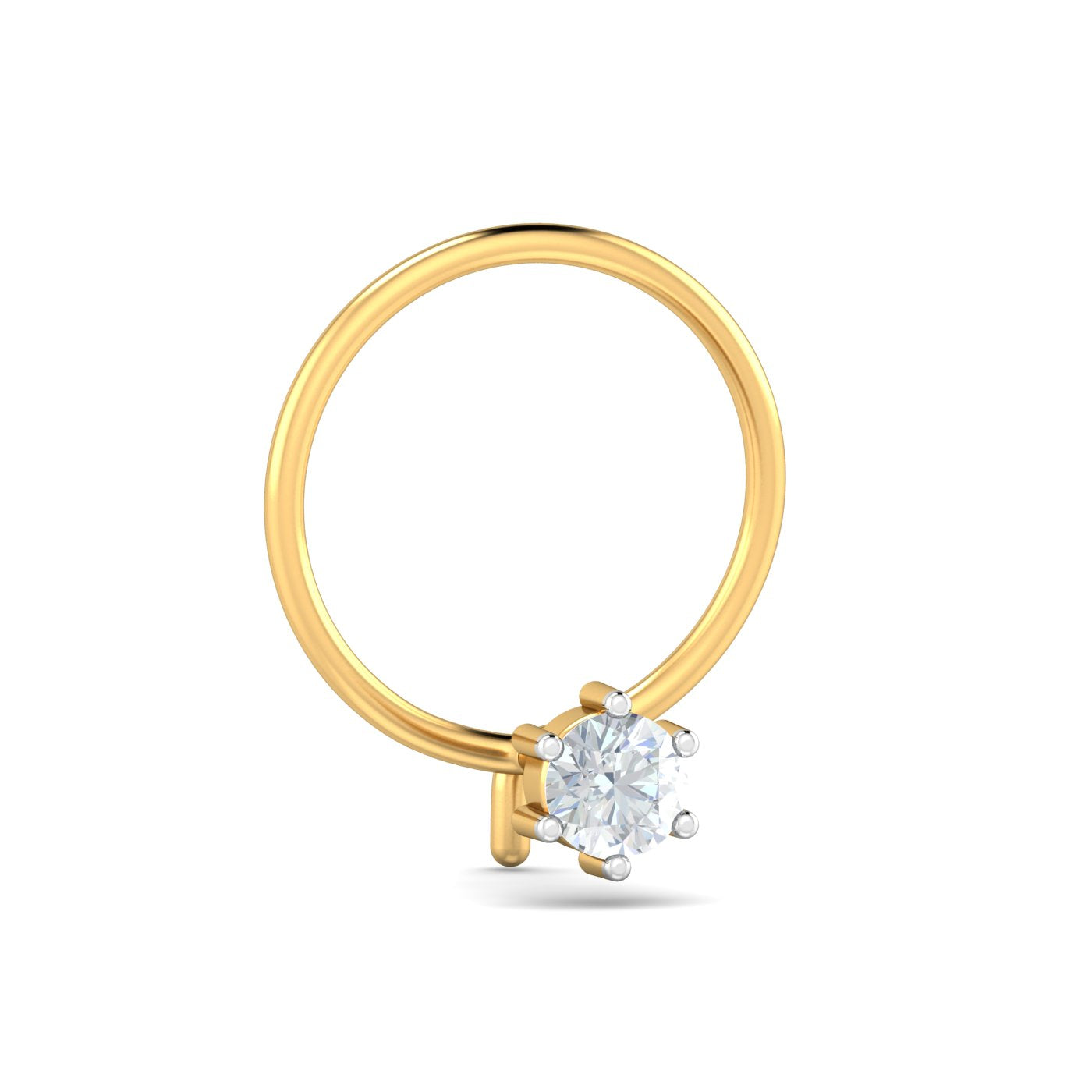 0.08 Carat 6 Prongs Nose Pin
