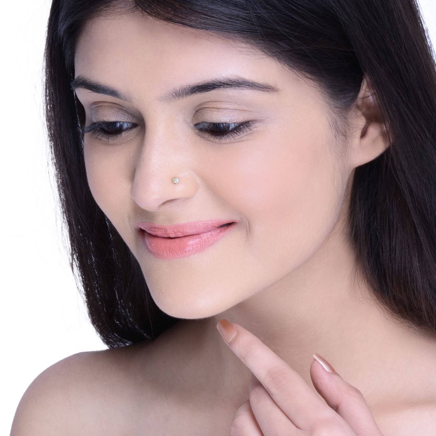 0.10 Carat 6 Prongs Nose Pin
