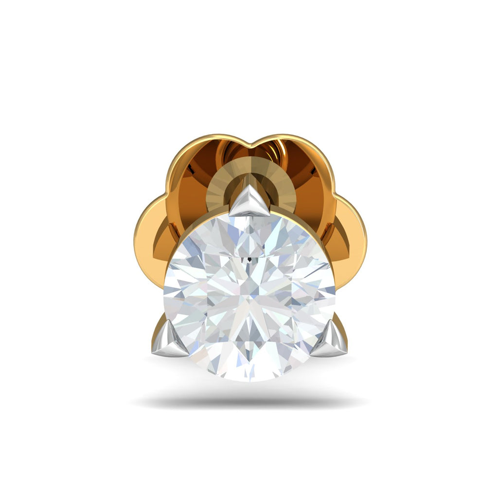 0.10 Carat 3 Prongs Screw Nose Pin
