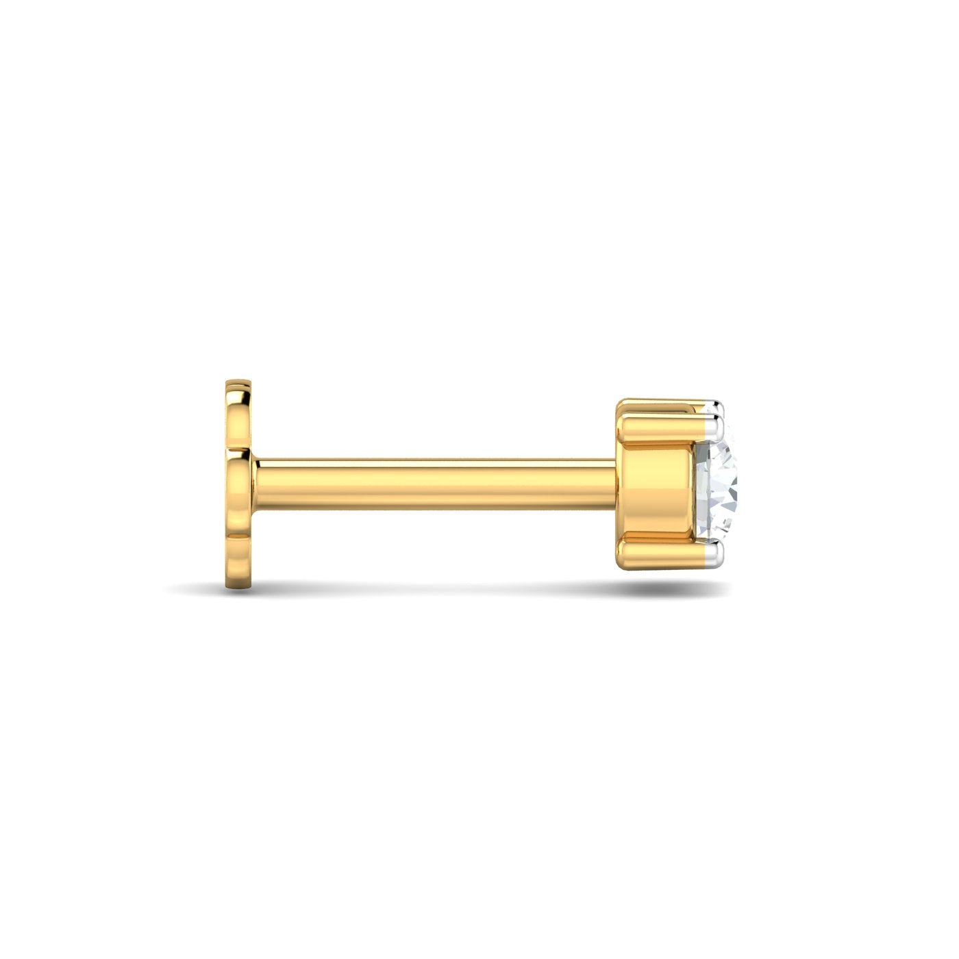 0.05 Carat 4 Prongs Screw Nose Pin