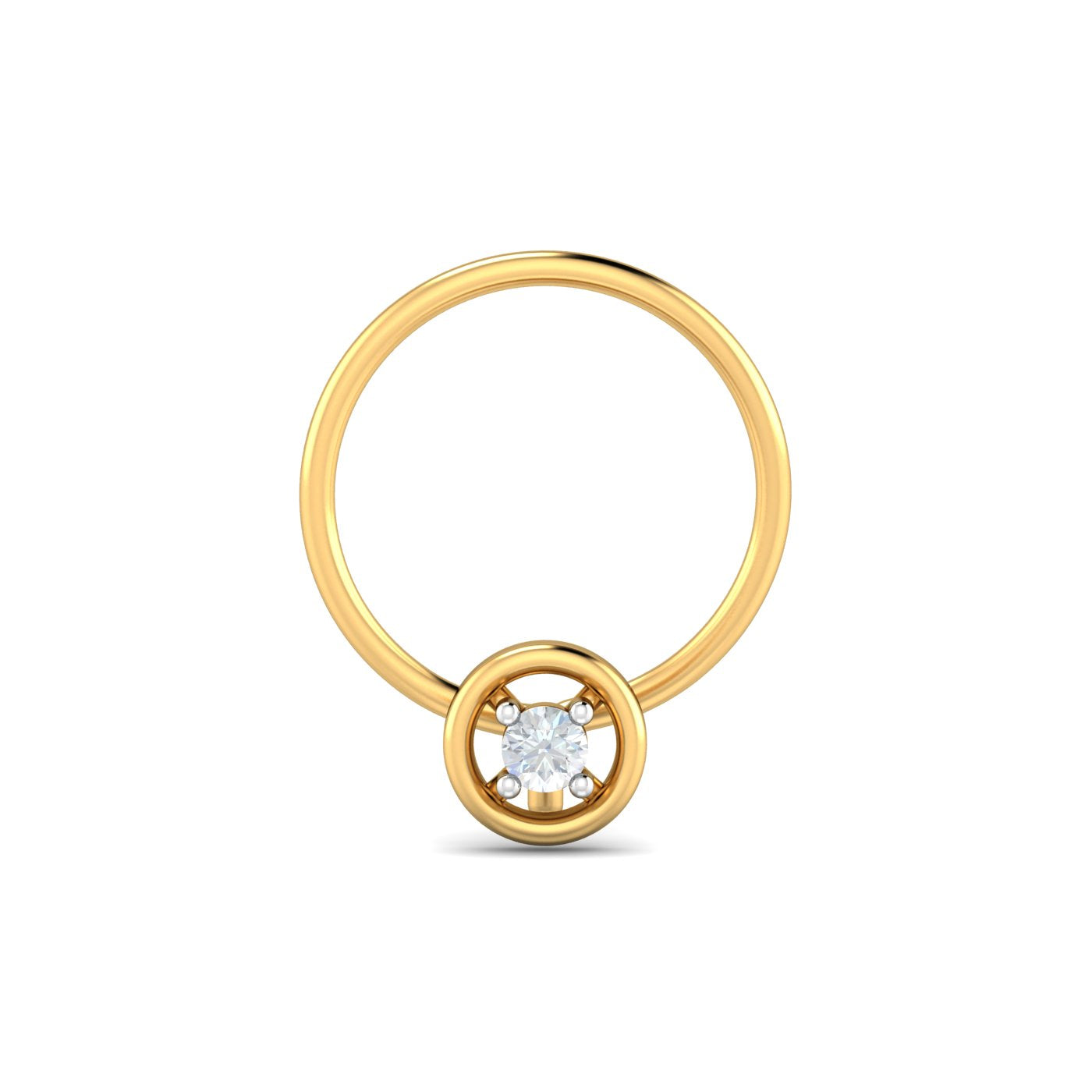Round 0.02 Carat Nose Pin