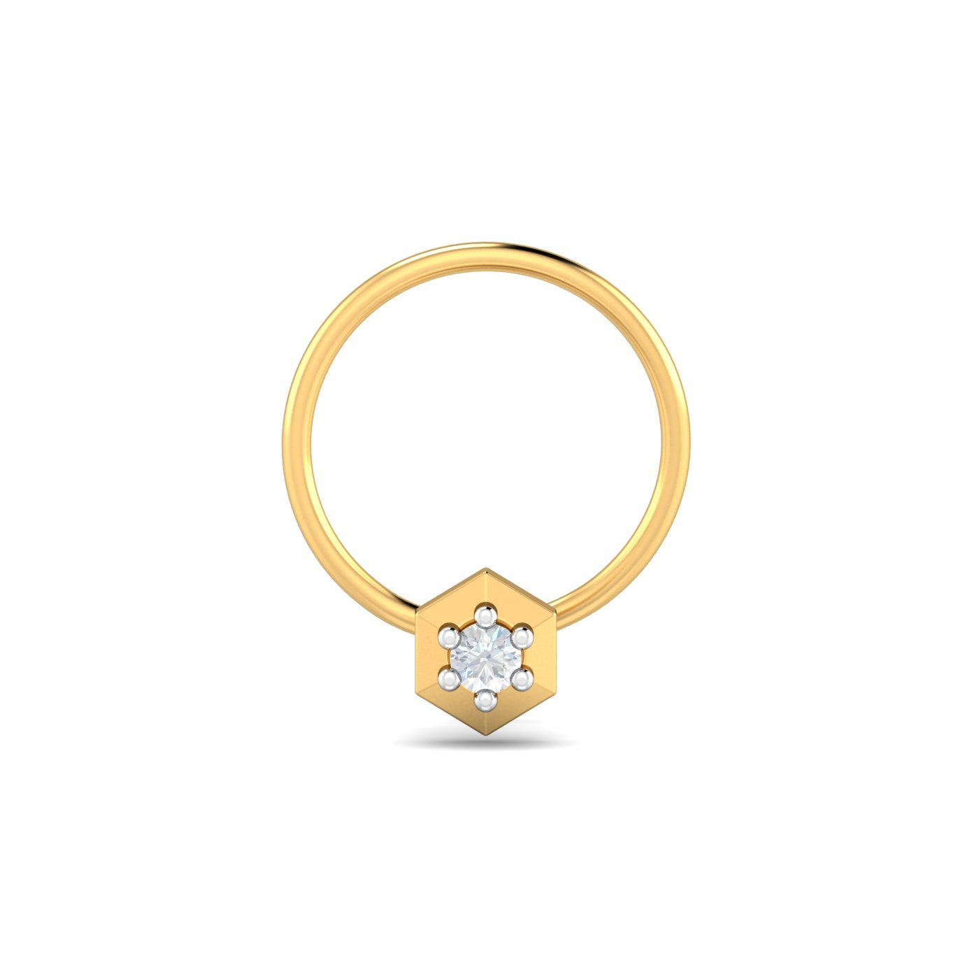 Hexagon Nose Pin