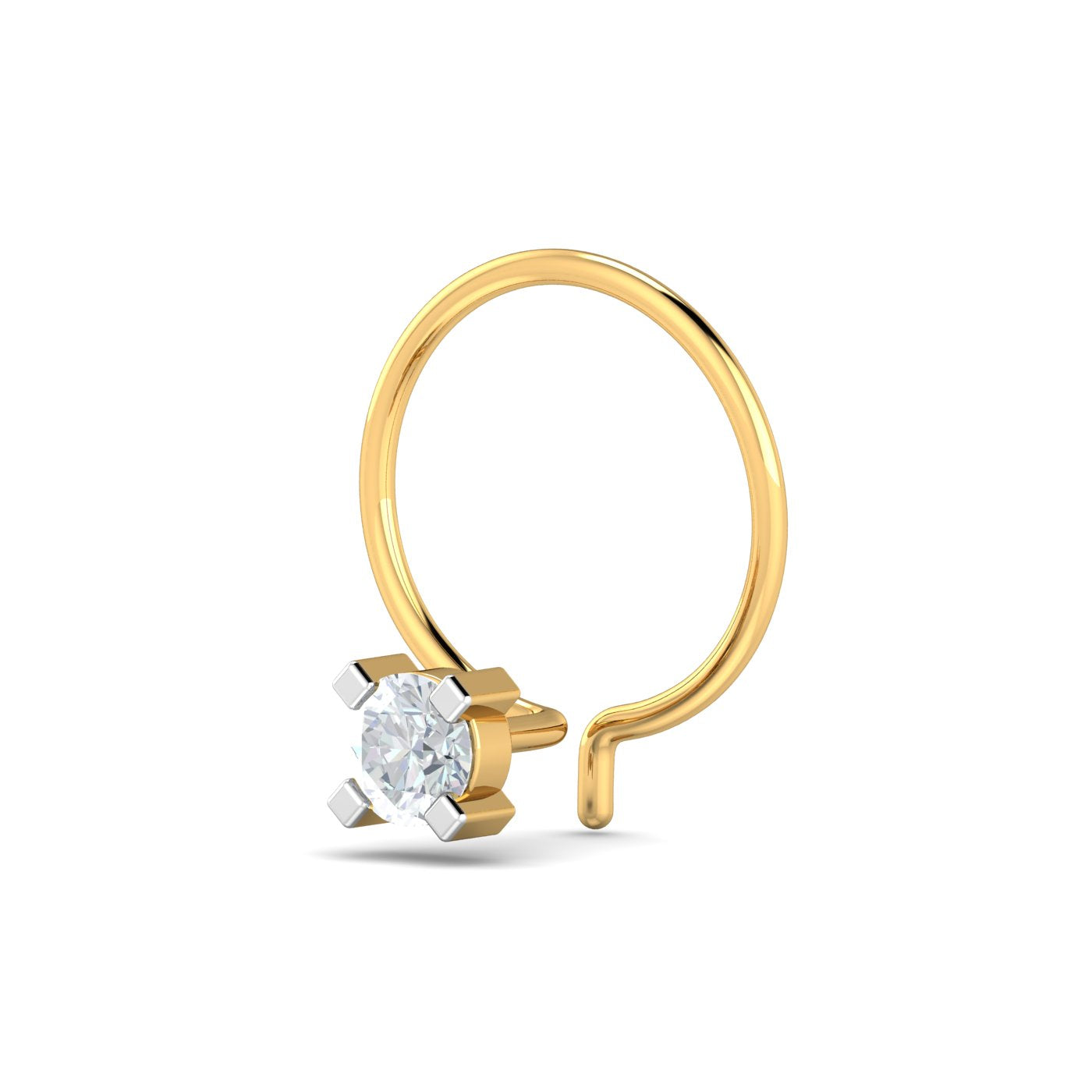 Square Pronged Nose Pin