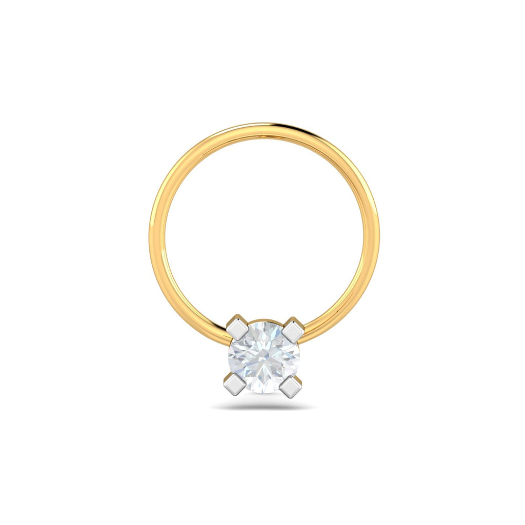 Square Pronged Nose Pin