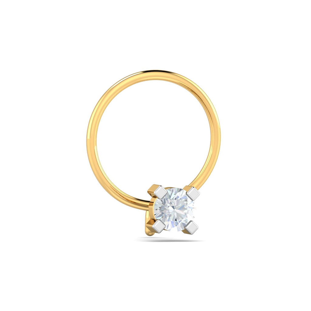 Square Pronged Nose Pin