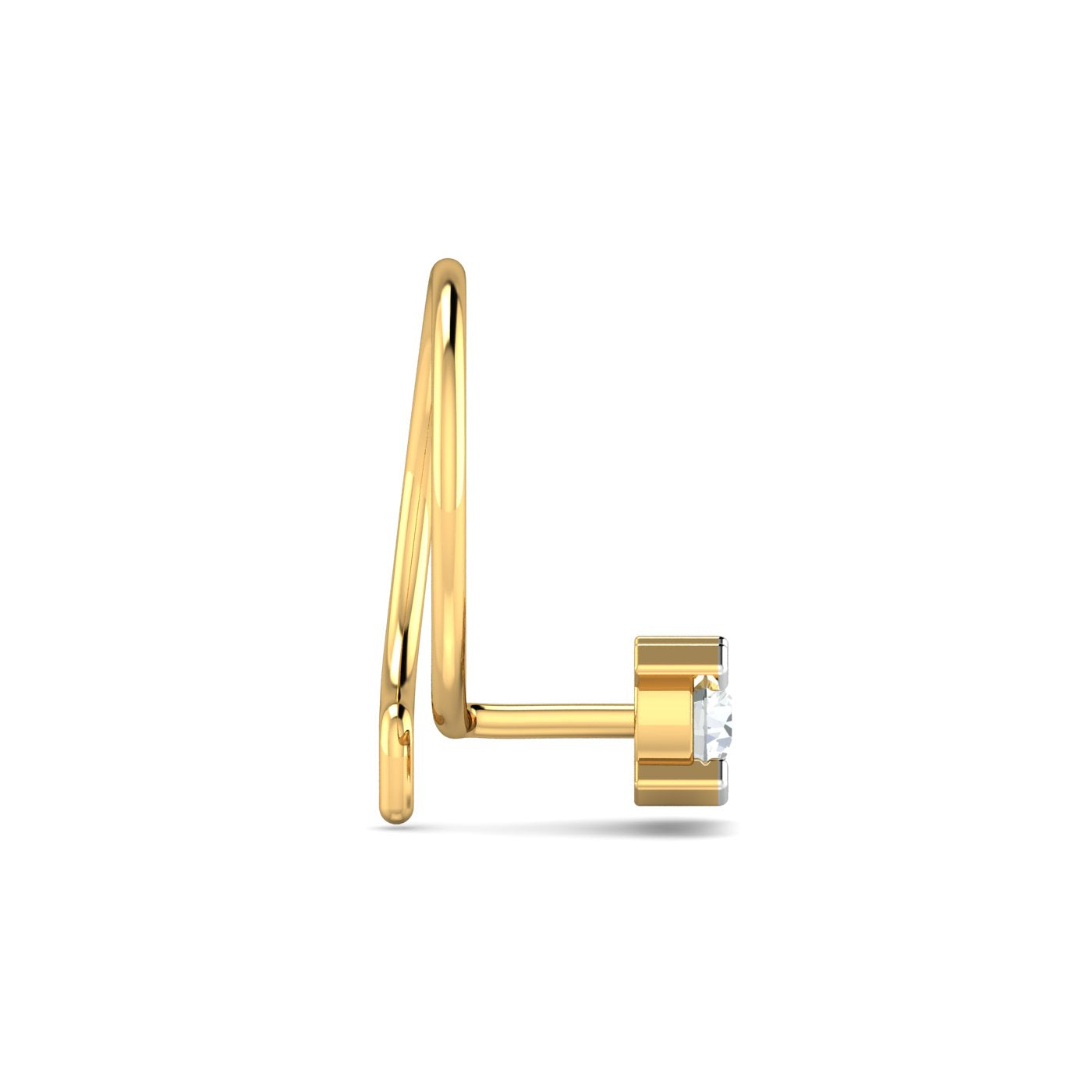 Square Pronged Nose Pin