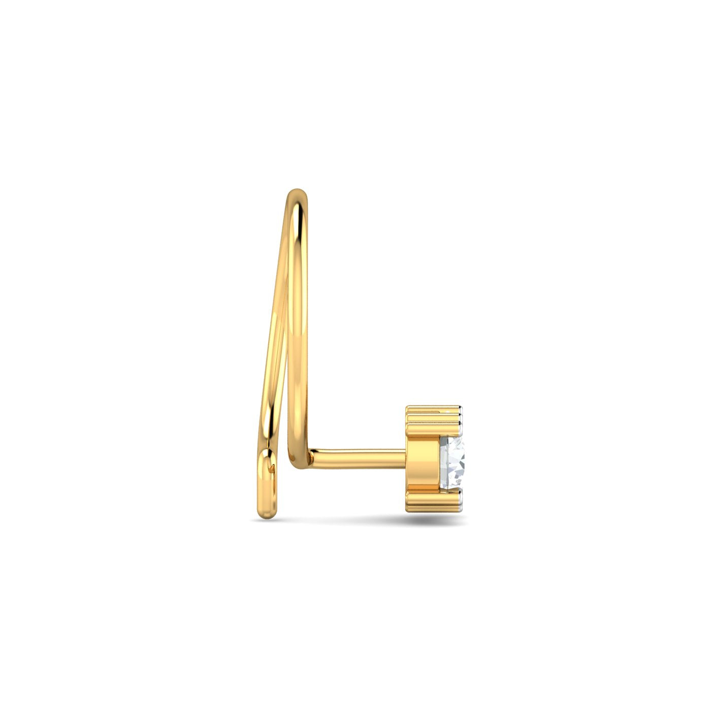Heart Pronged Nose Pin