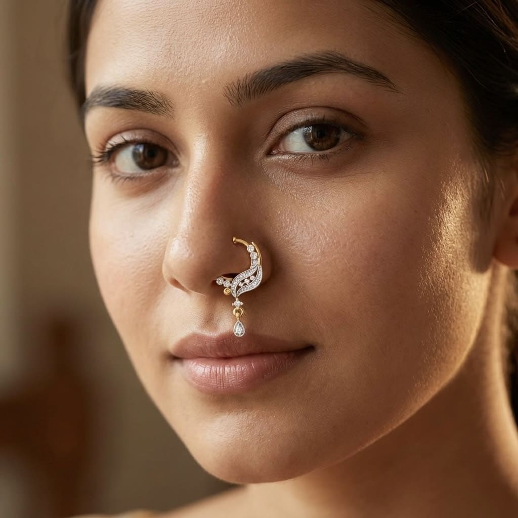 Traditional Diamond Spring Nath