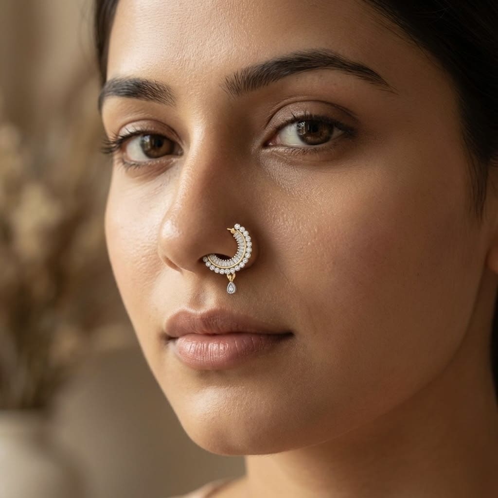 Traditional Diamond Nath