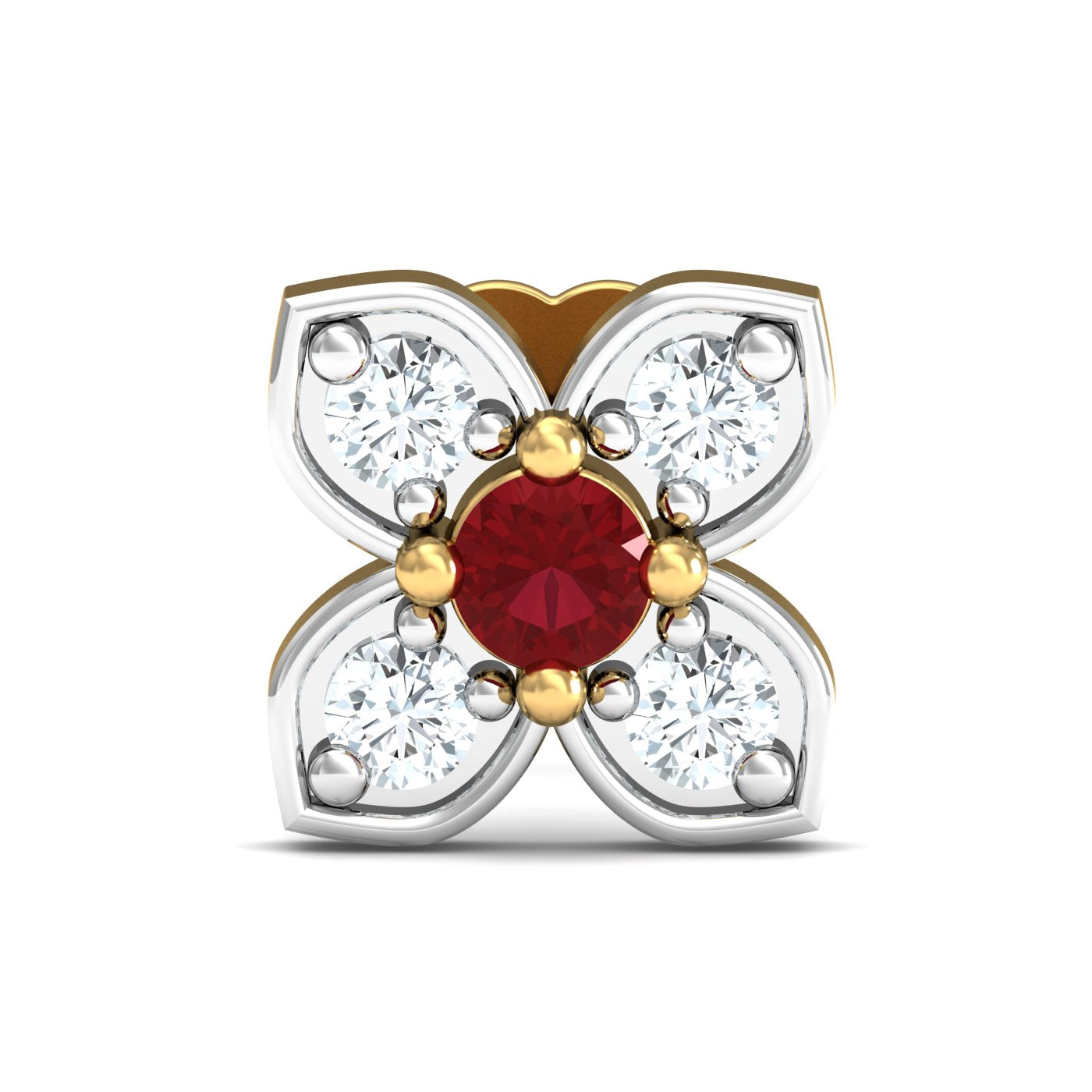 Quattro Ruby Nose Stud