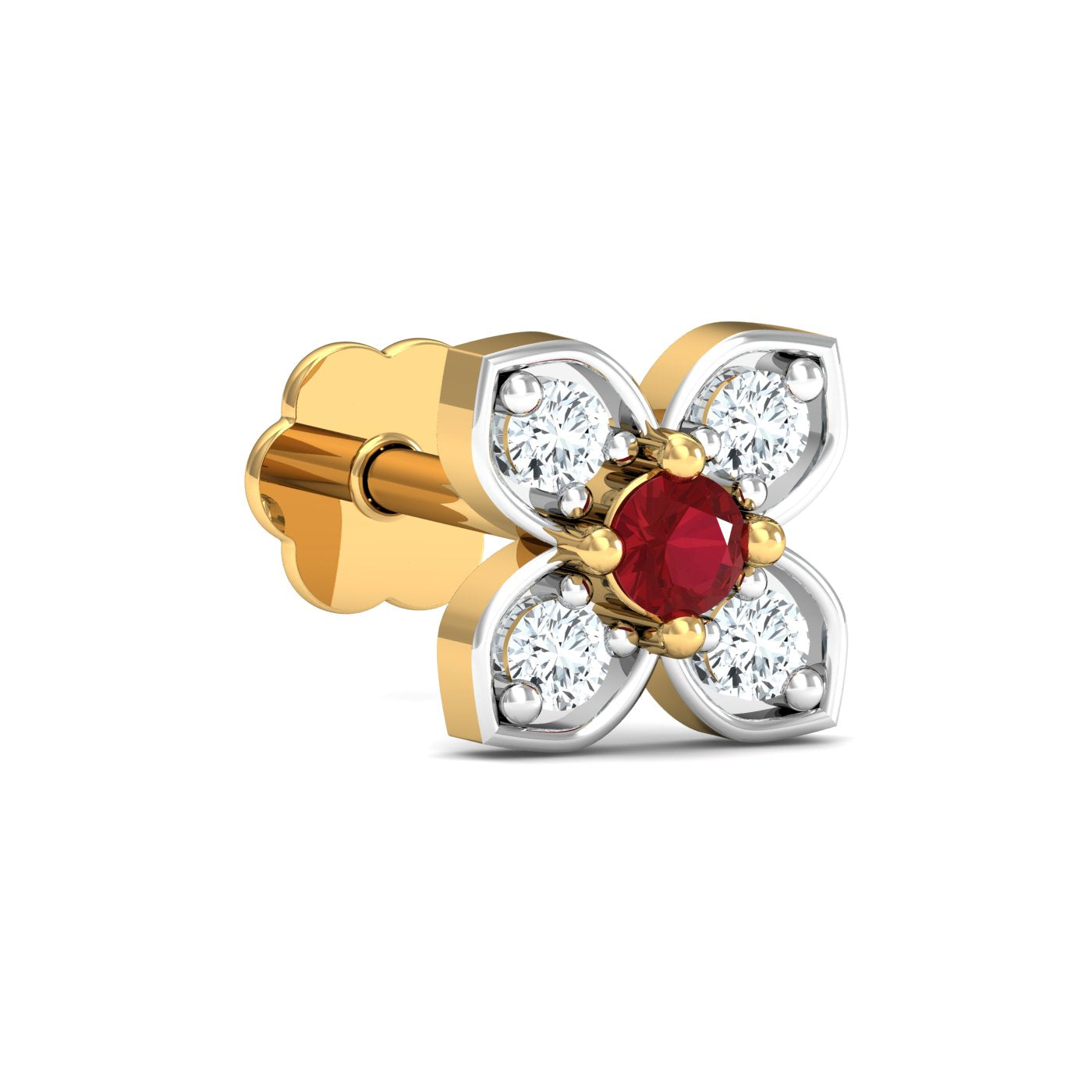Quattro Ruby Nose Stud