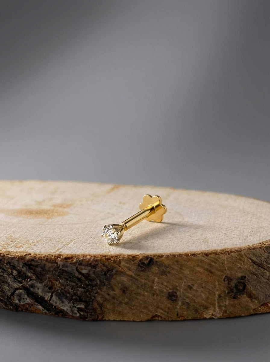 Classic 6-Prong 4-Cent Nose Stud