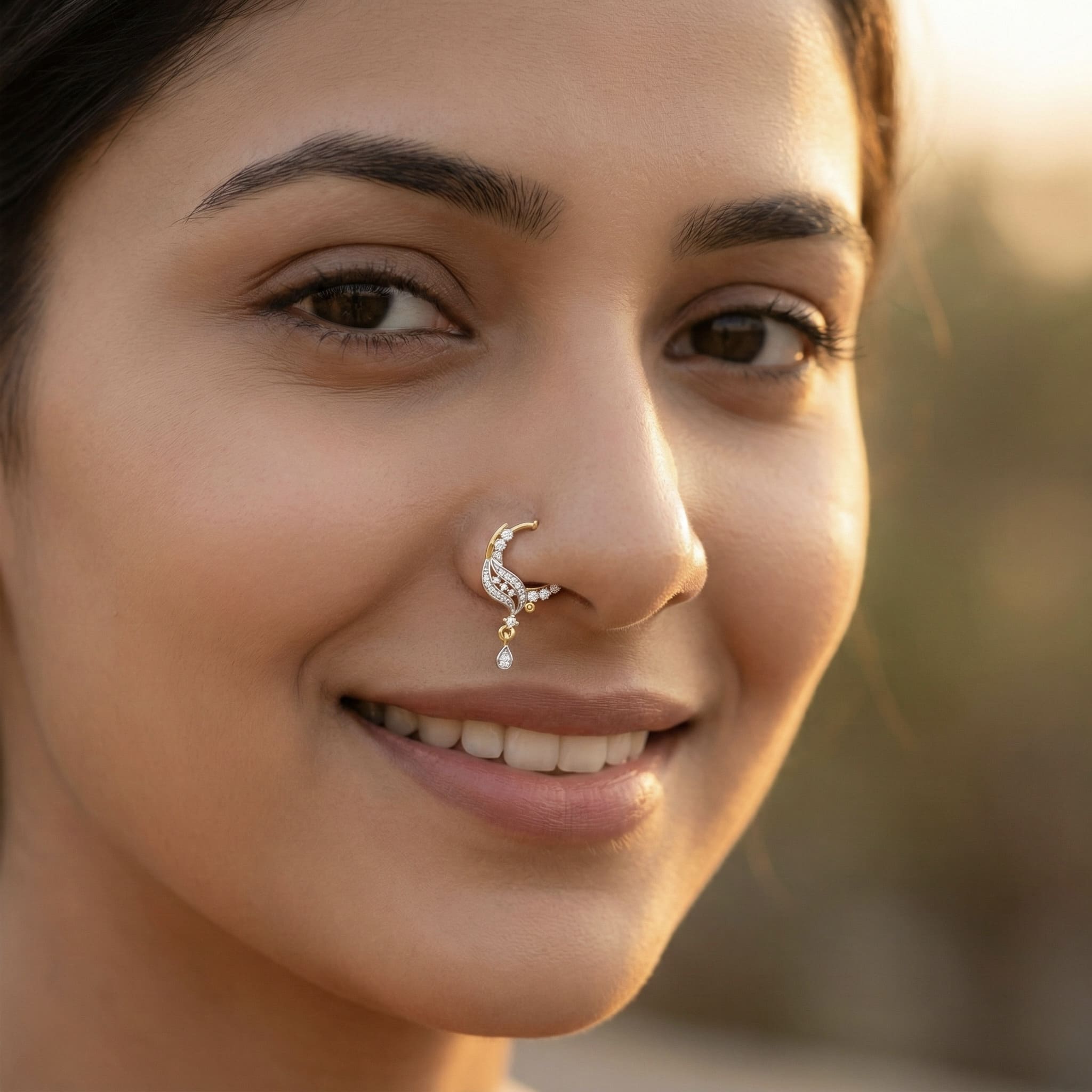 Lubsa Traditional Diamond Nath