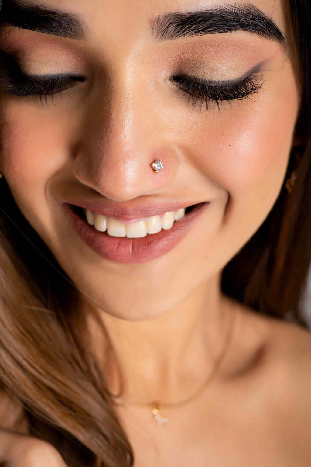 Heart Pronged Nose Stud