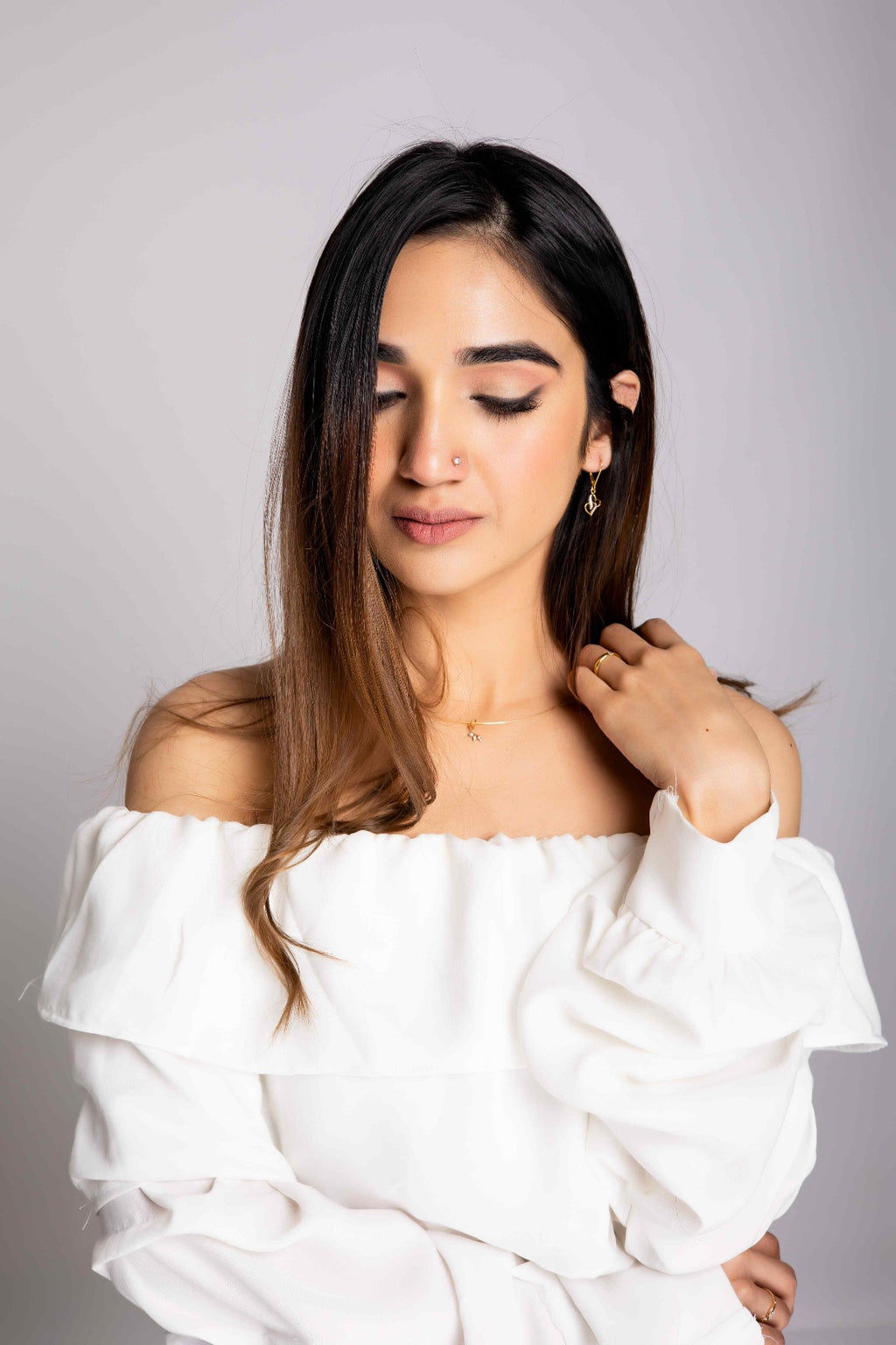 Heart Pronged Nose Stud