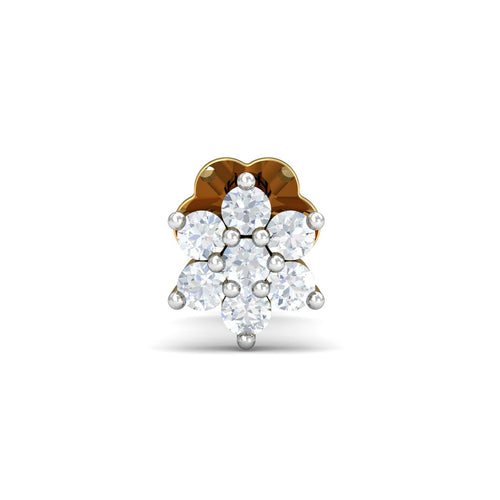 0.07 cts Gold and Diamond Nose Pin
