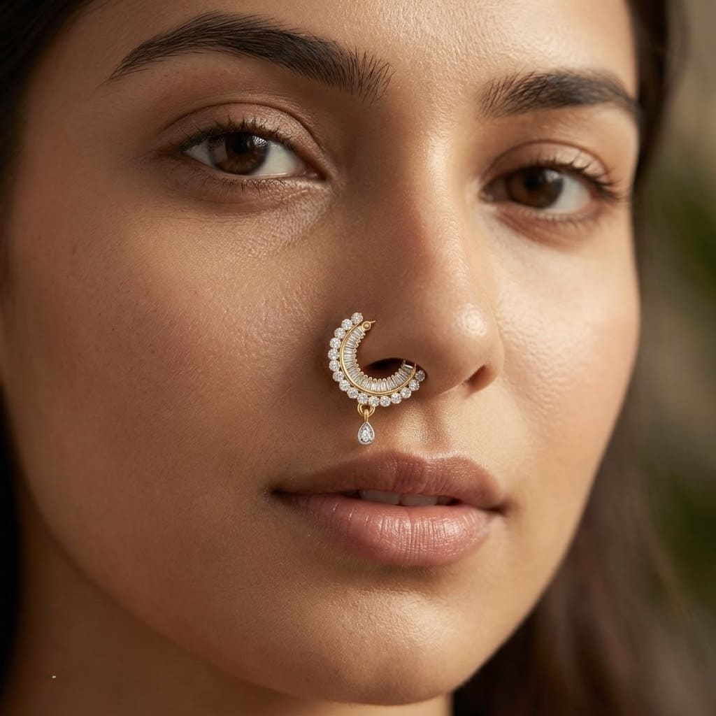 Traditional Diamond Nath (Right-side)