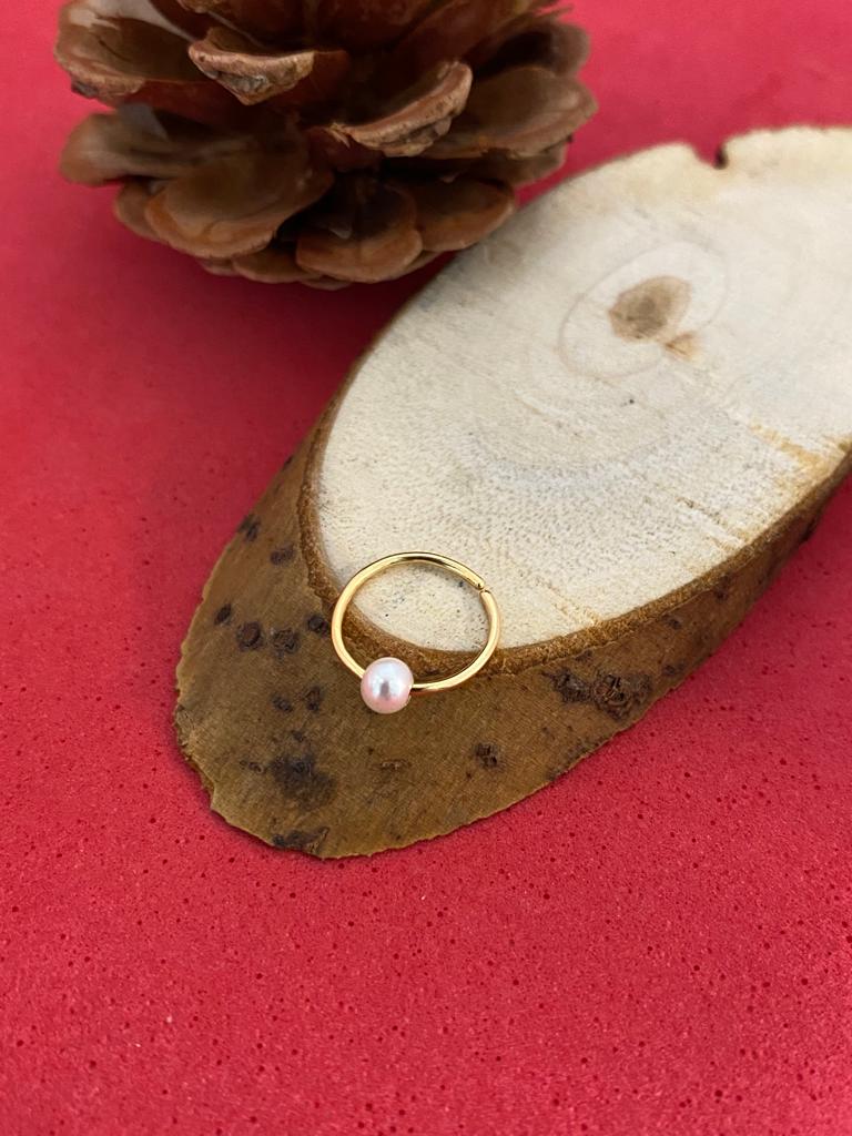 Pearl Bead Basic Nose Ring