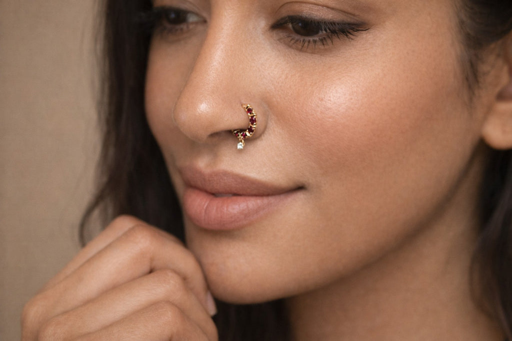 Kantha Ruby Nose Ring