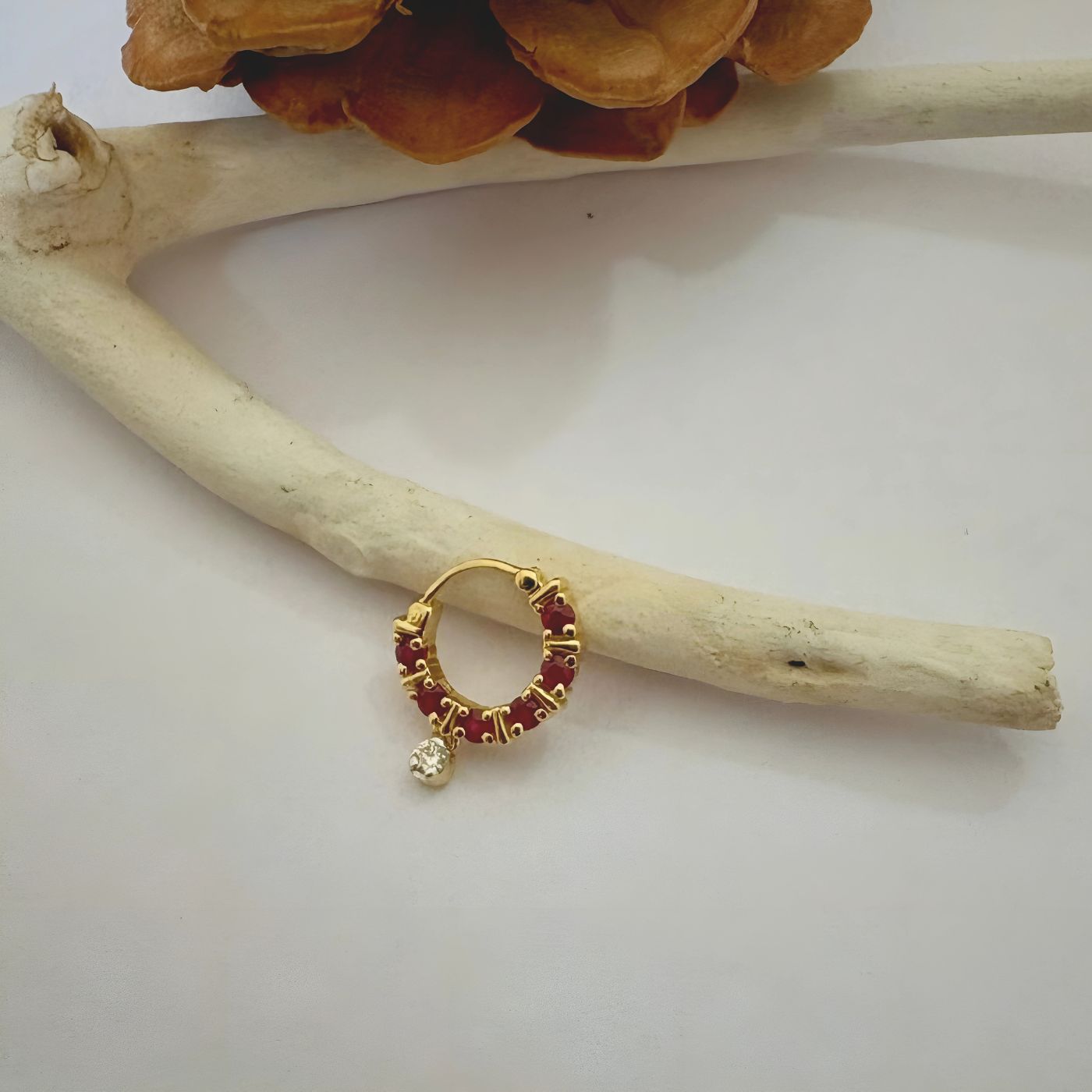 Kantha Ruby Nose Ring