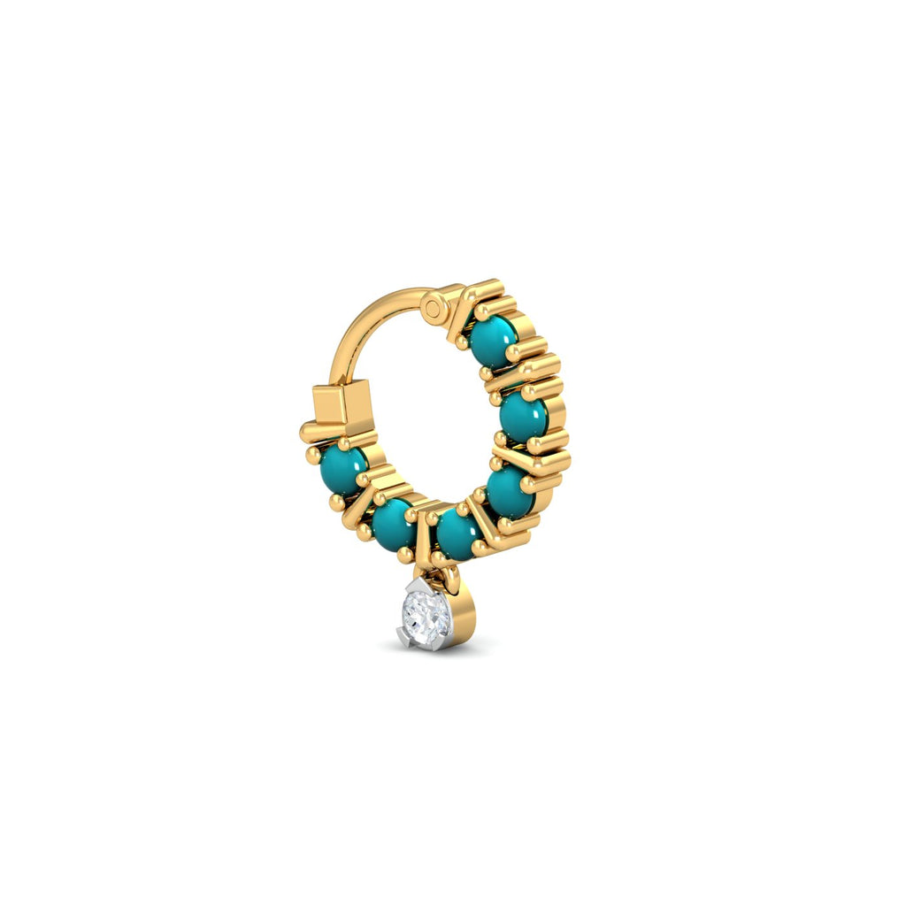 Kantha Turquoise Nose Ring