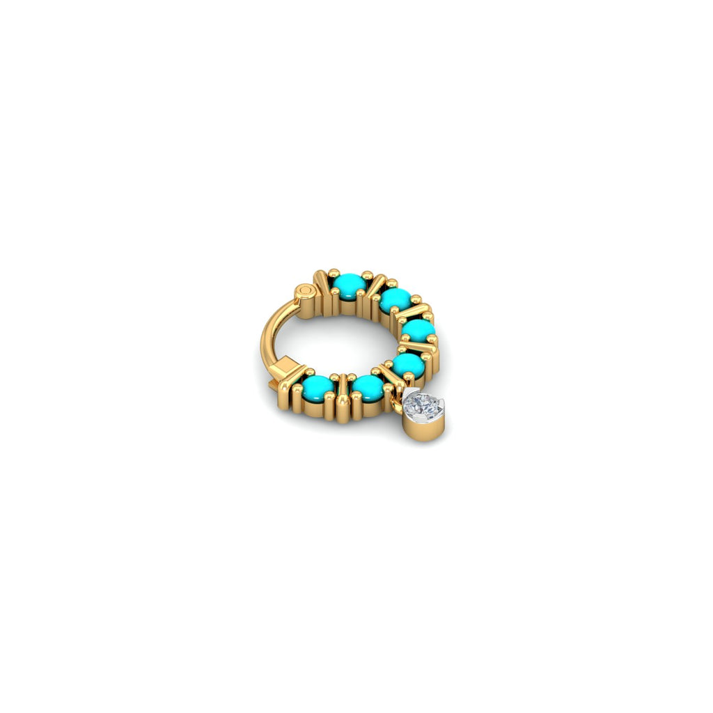 Kantha Turquoise Nose Ring