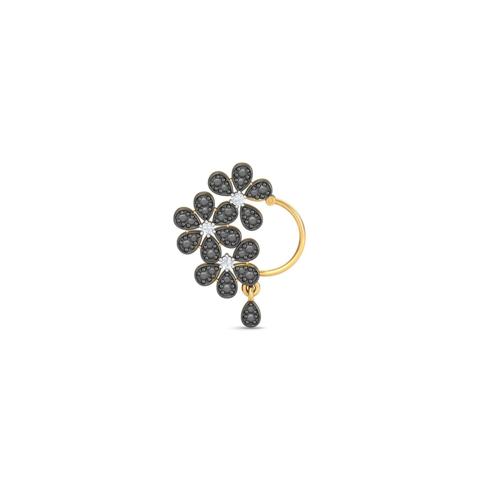 Misham Black Nose Ring (Right Side)