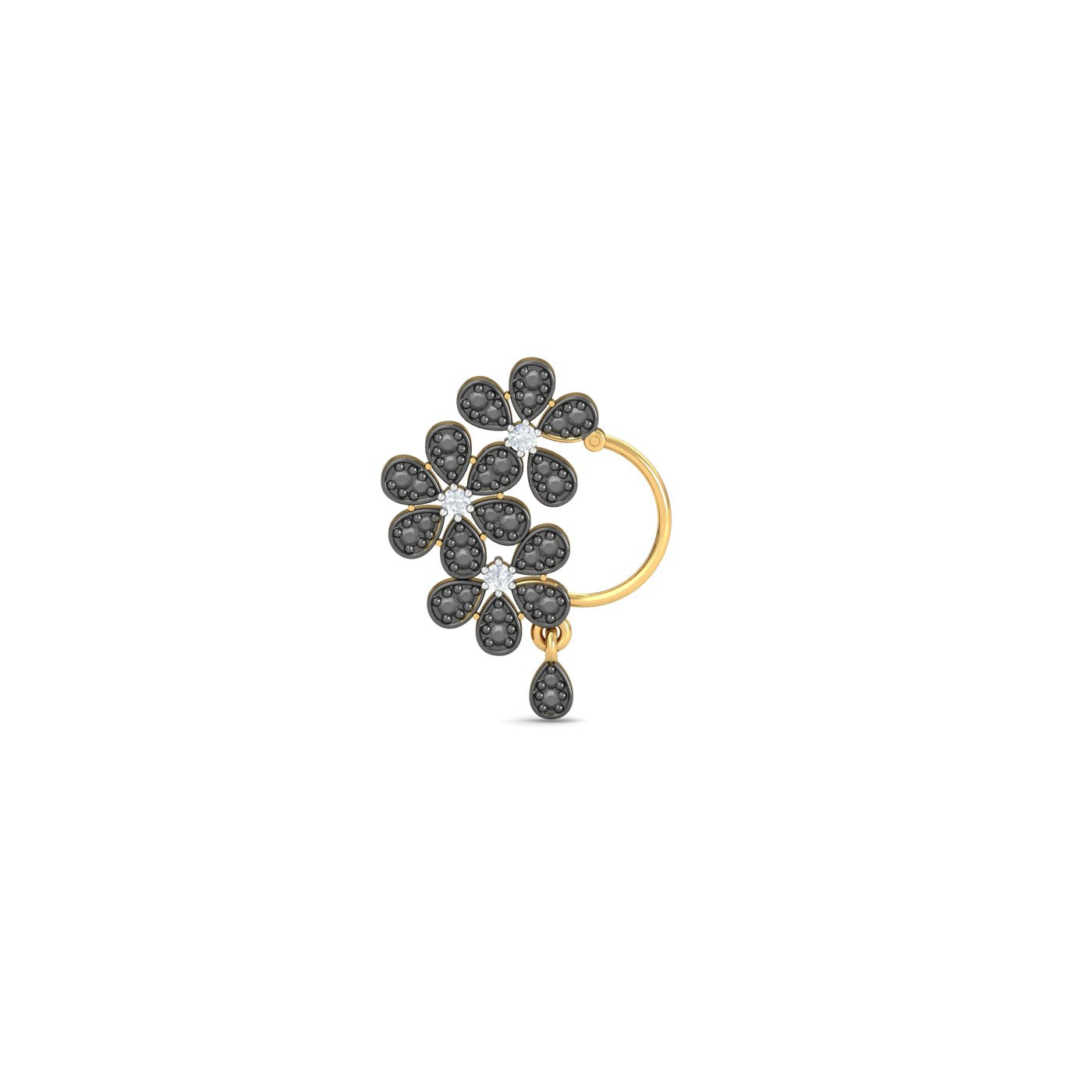 Misham Black Nose Ring (Right Side)