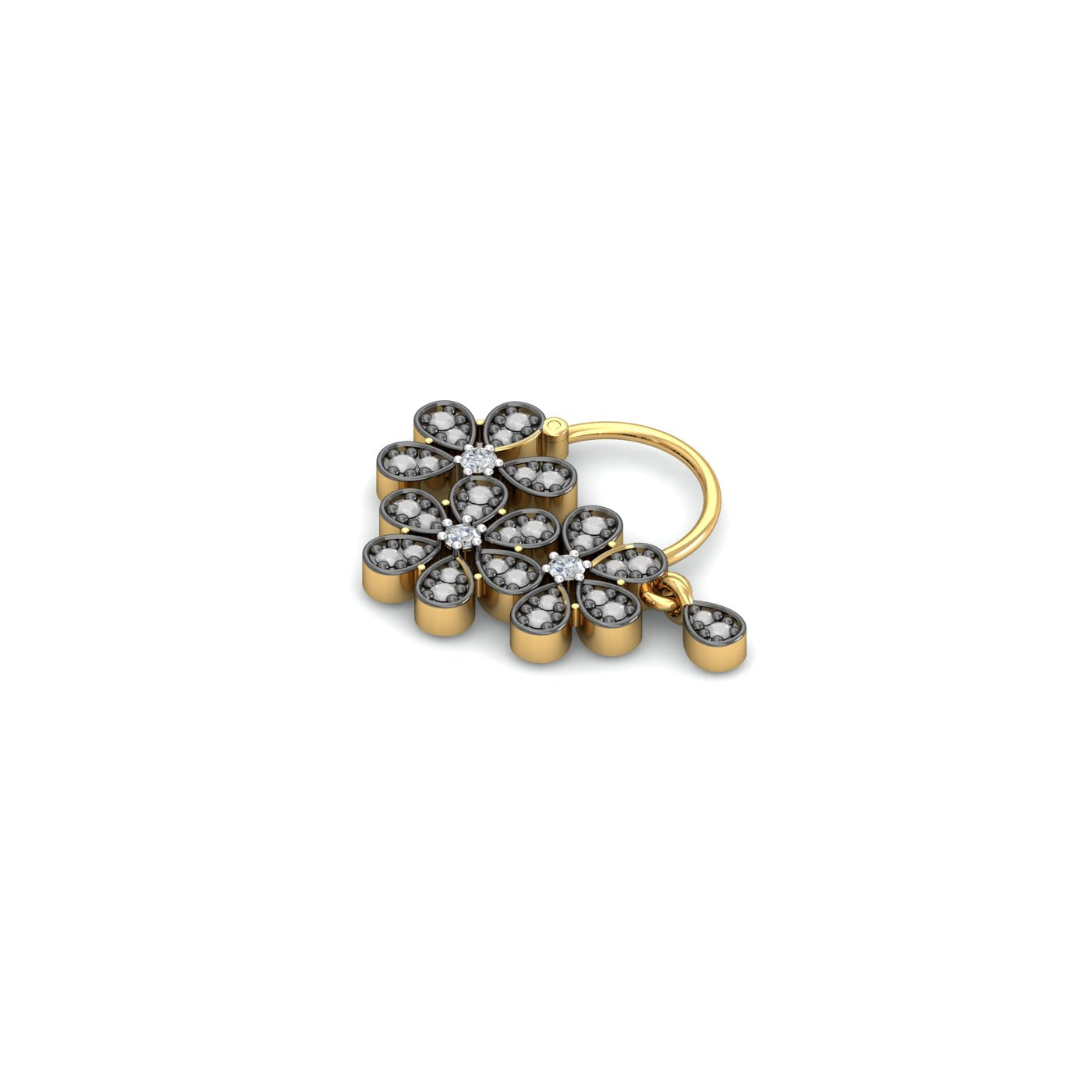 Misham Black Nose Ring (Right Side)