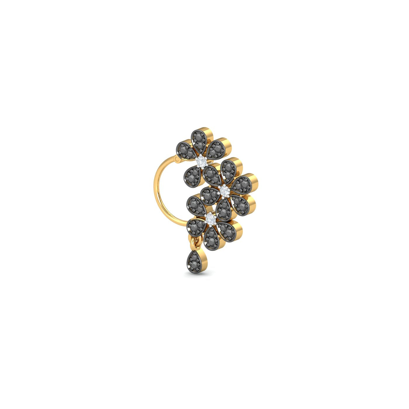 Misham Black Nose Ring (Left Side)