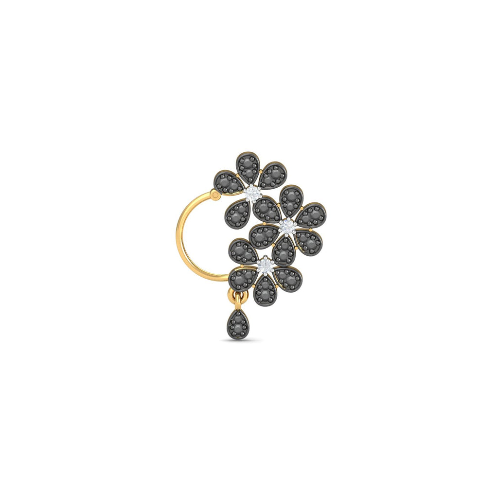 Misham Black Nose Ring (Left Side)
