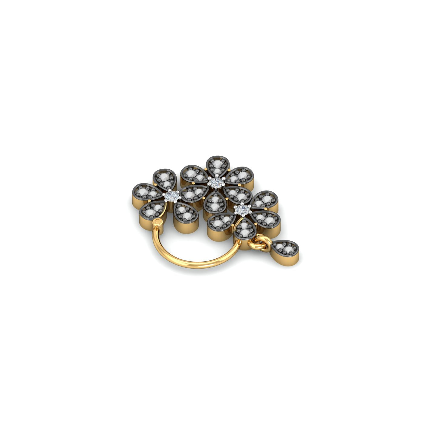 Misham Black Nose Ring (Left Side)