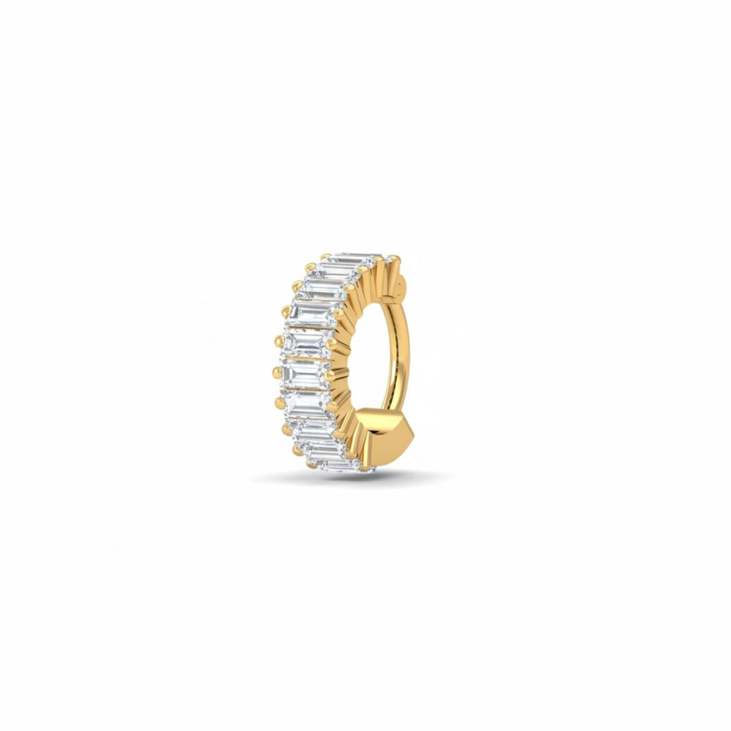 Baguette Diamond Nose Ring