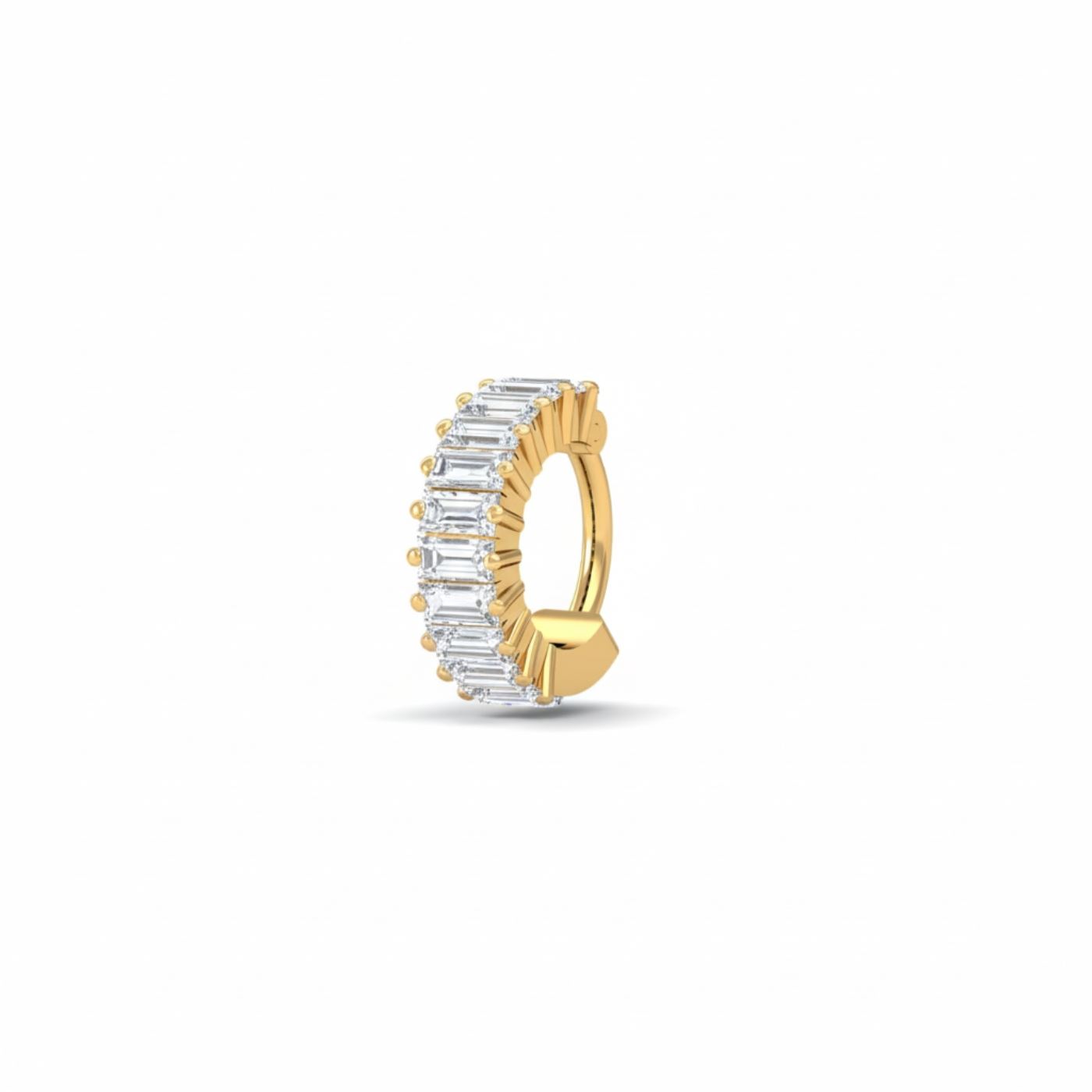 Baguette Diamond Nose Ring