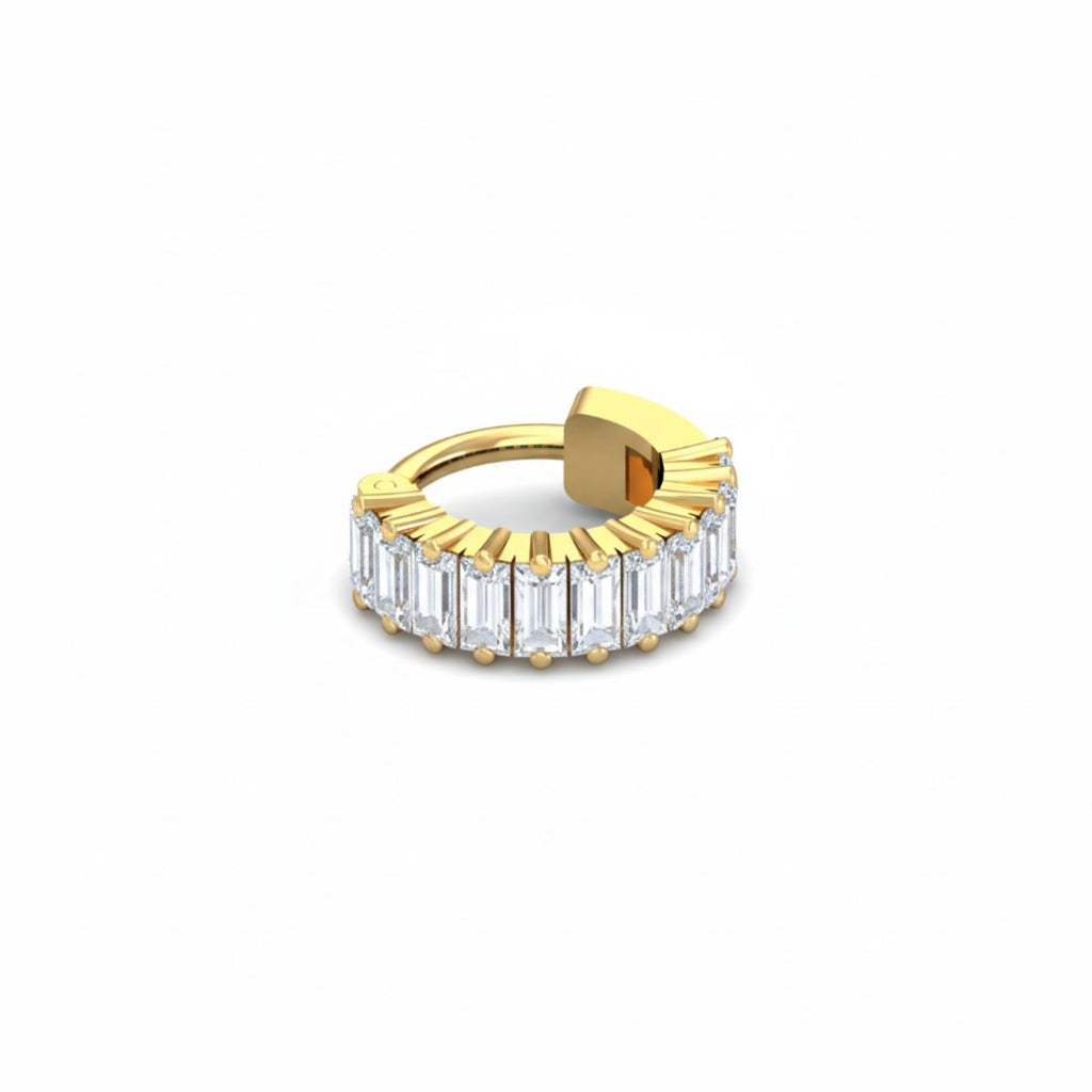 Baguette Diamond Nose Ring