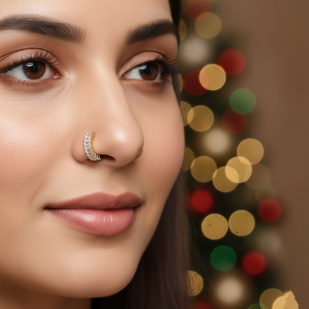 Baguette Diamond Nose Ring