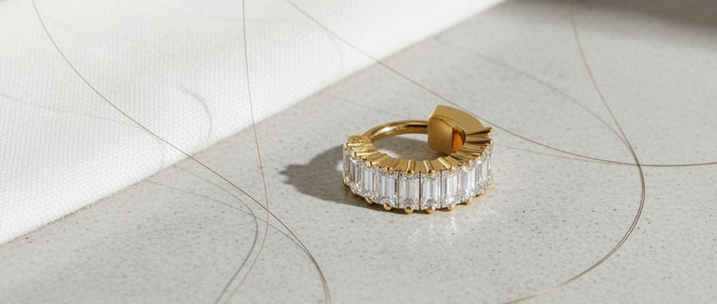 Baguette Diamond Nose Ring