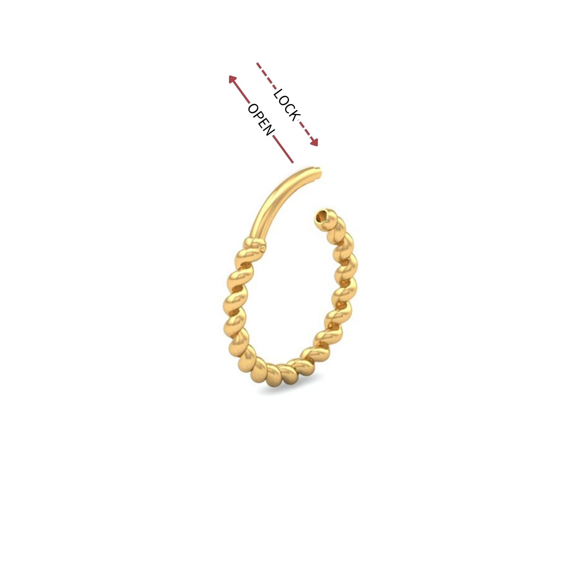 Twisted Gold Nose Ring