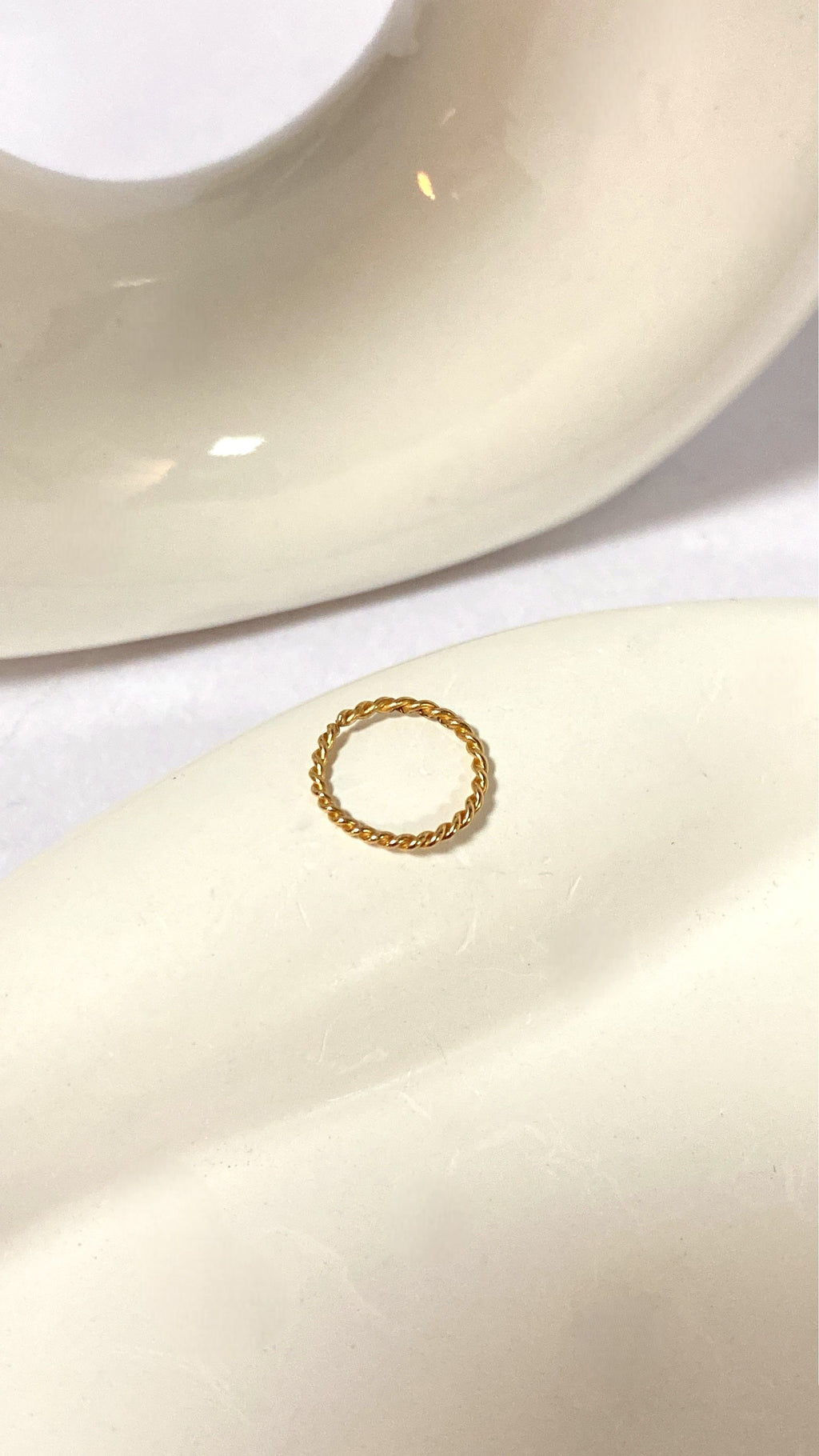Twisted Thin Gold Nose Ring