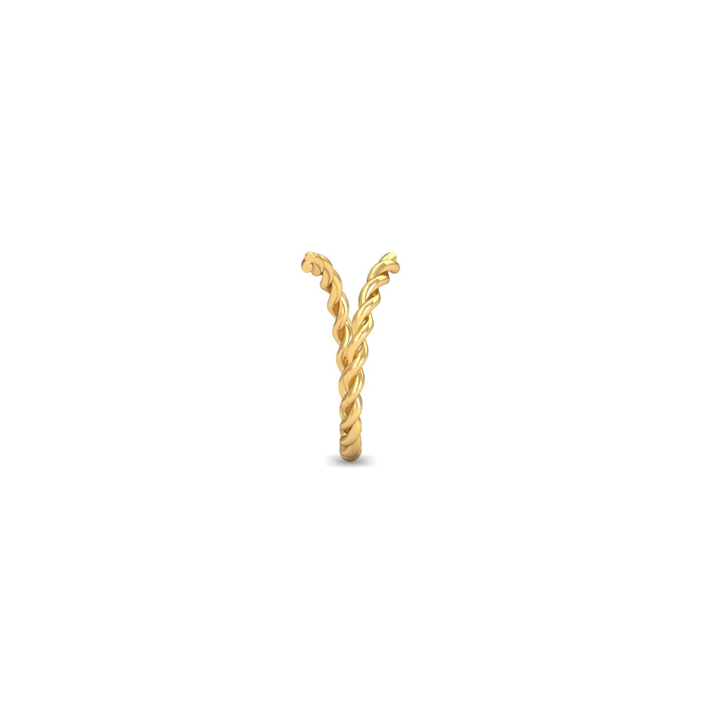 Twisted Thin Gold Nose Ring