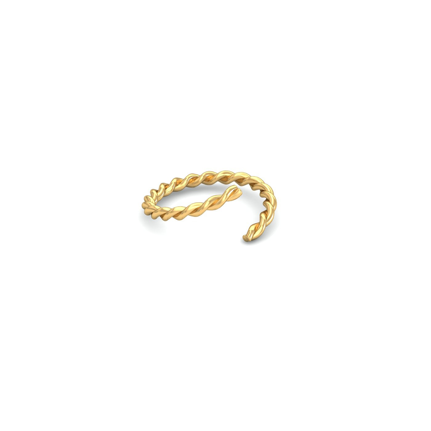 Twisted Thin Gold Nose Ring