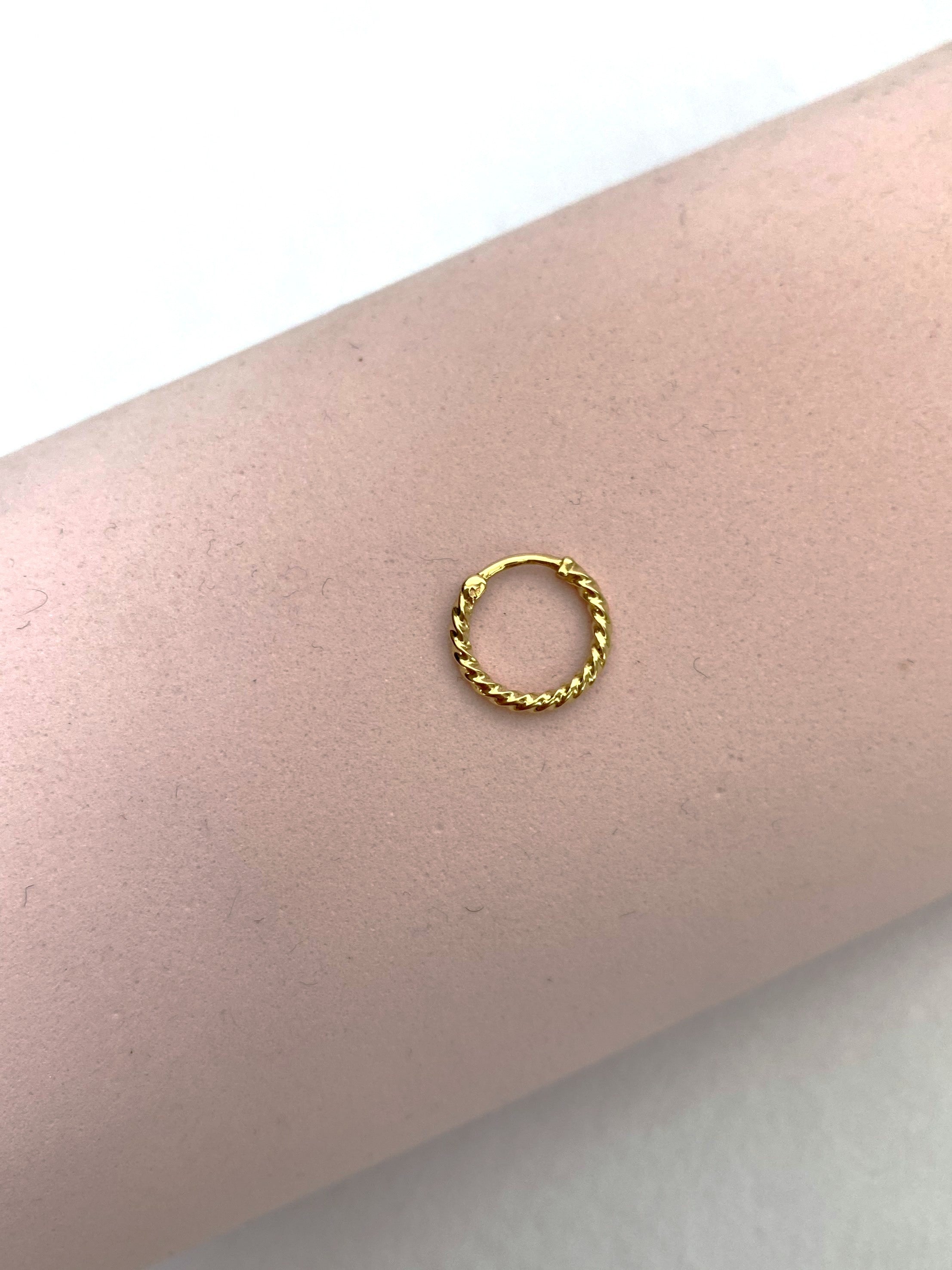Twisted Rope Gold Nose Ring
