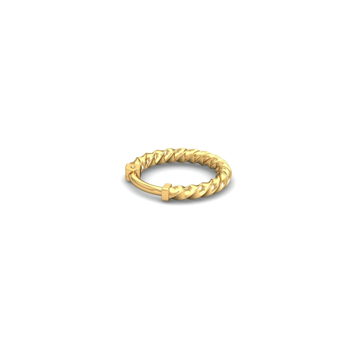Twisted Rope Gold Nose Ring