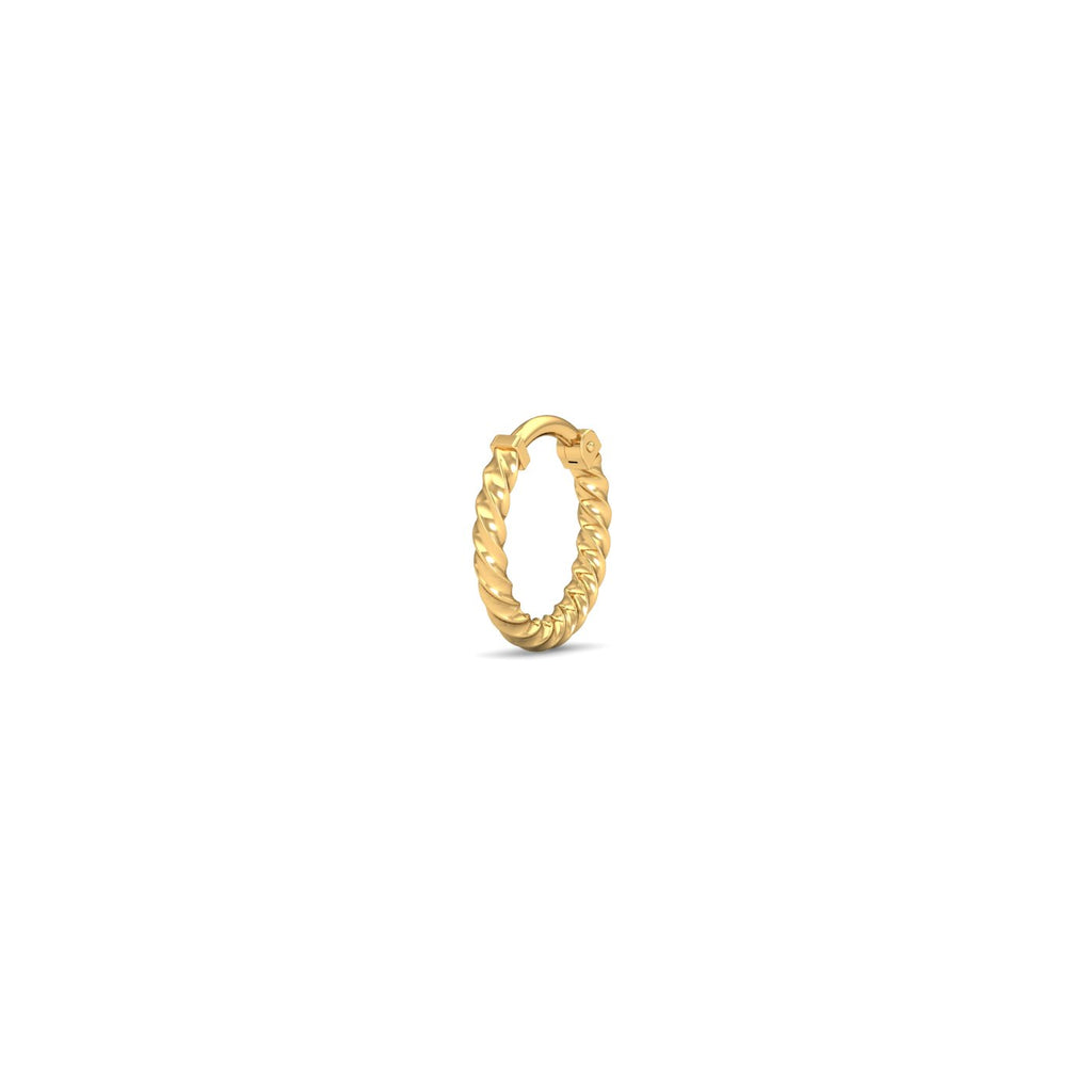 Twisted Rope Gold Nose Ring