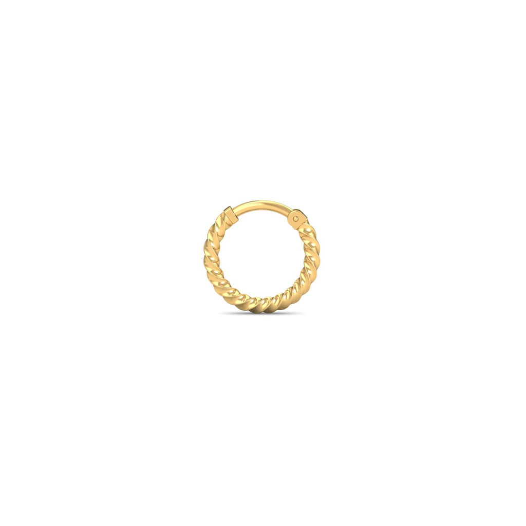 Twisted Rope Gold Nose Ring