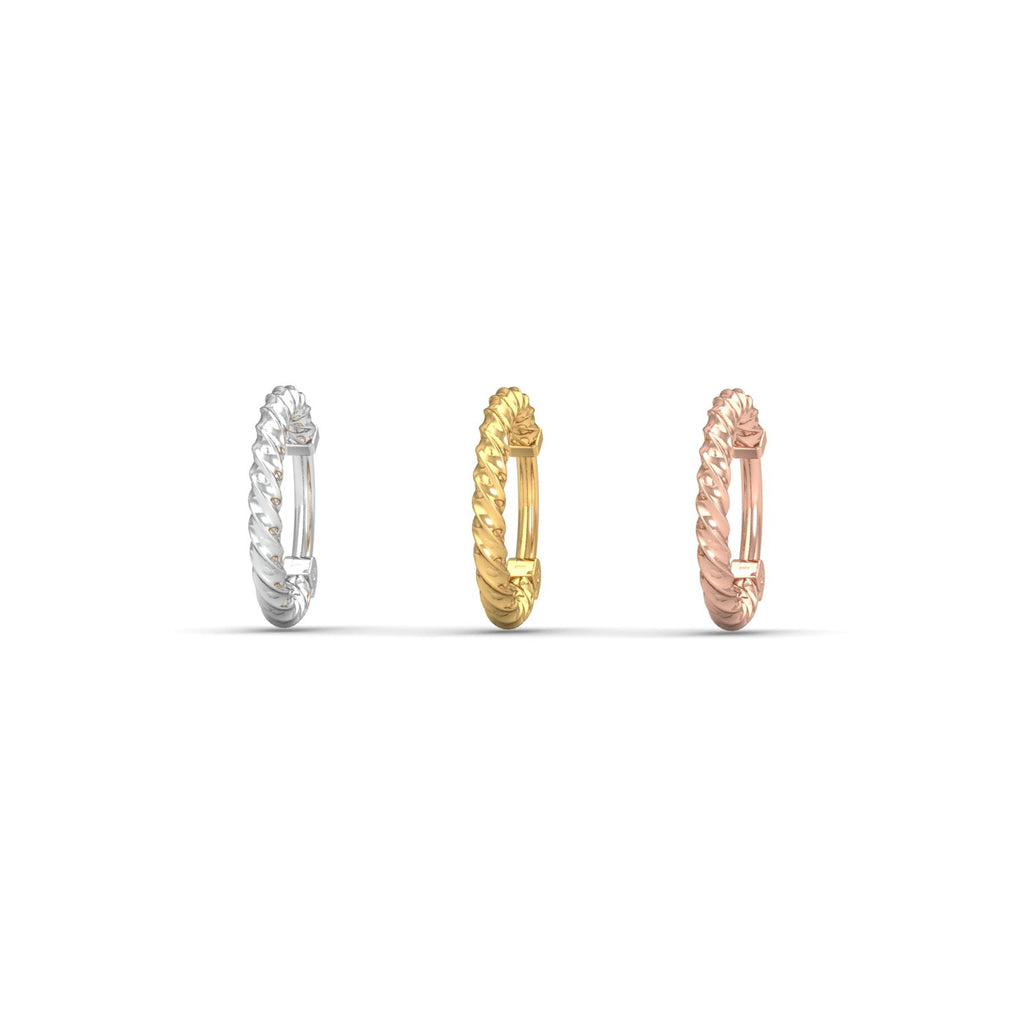 Twisted Rope Gold Nose Ring