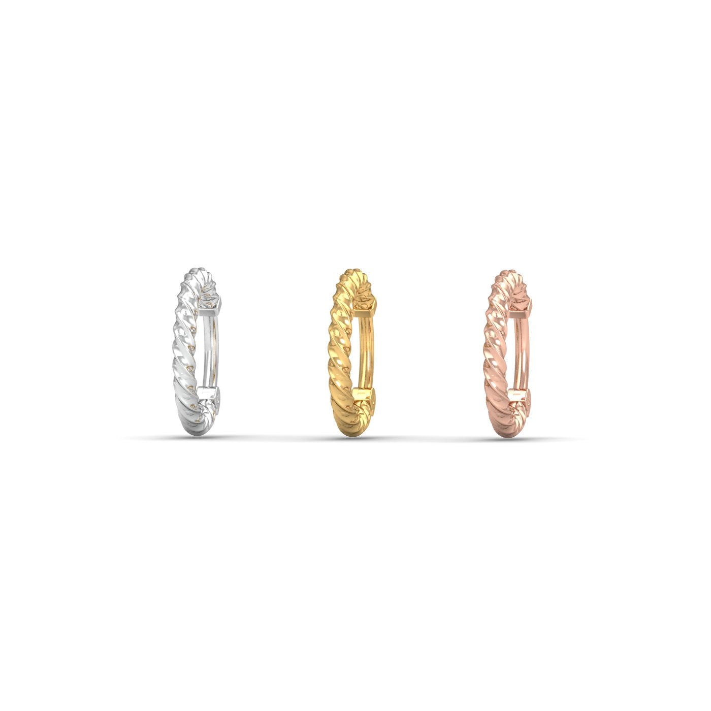 Twisted Rope Gold Nose Ring